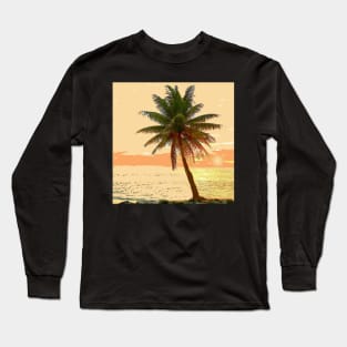 Palm Tree at Sunrise Long Sleeve T-Shirt